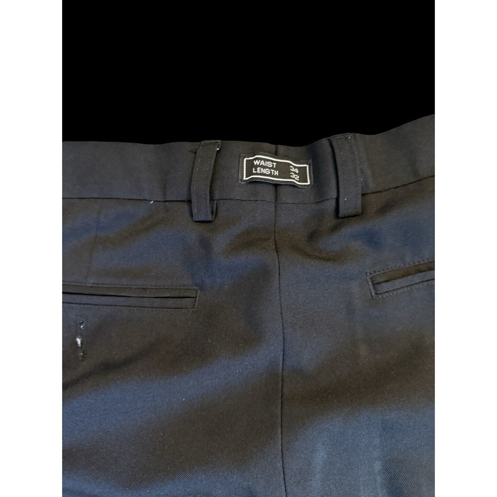 Michael Brandon Vintage Y2K Black Pleated Cuffed Dress Pants Mens 34x32 - Picture 4 of 4